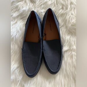 NWOT Lucky Brand Navy LP-Edrica man made upper & sole!